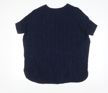 Womens UK Size 14 TU Blue Basic T-Shirt