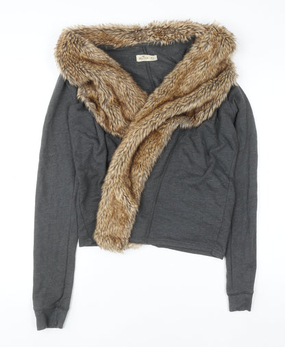 Womens UK Size M/L Hollister Grey Cardigan Jumper