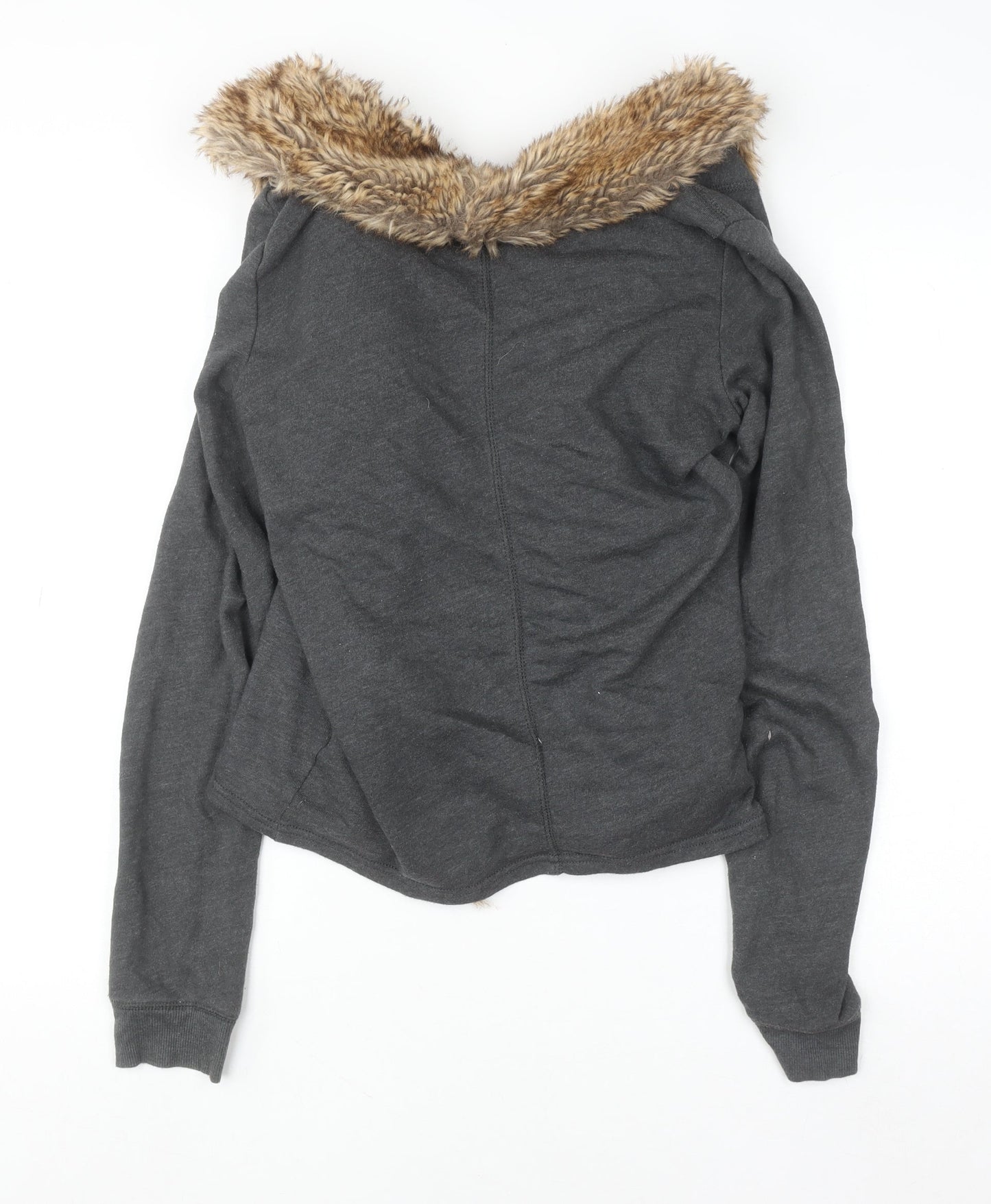 Womens UK Size M/L Hollister Grey Cardigan Jumper