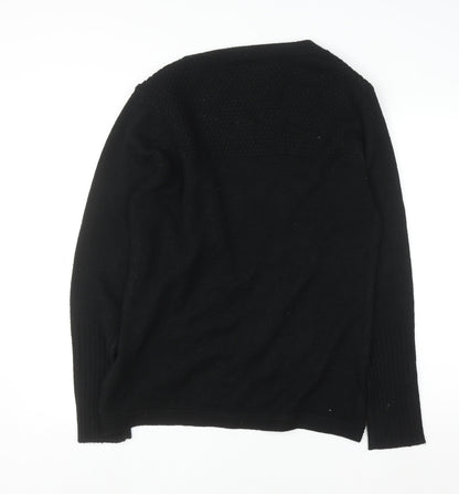 Womens UK Size 16 Lee Cooper Black Cardigan Jumper
