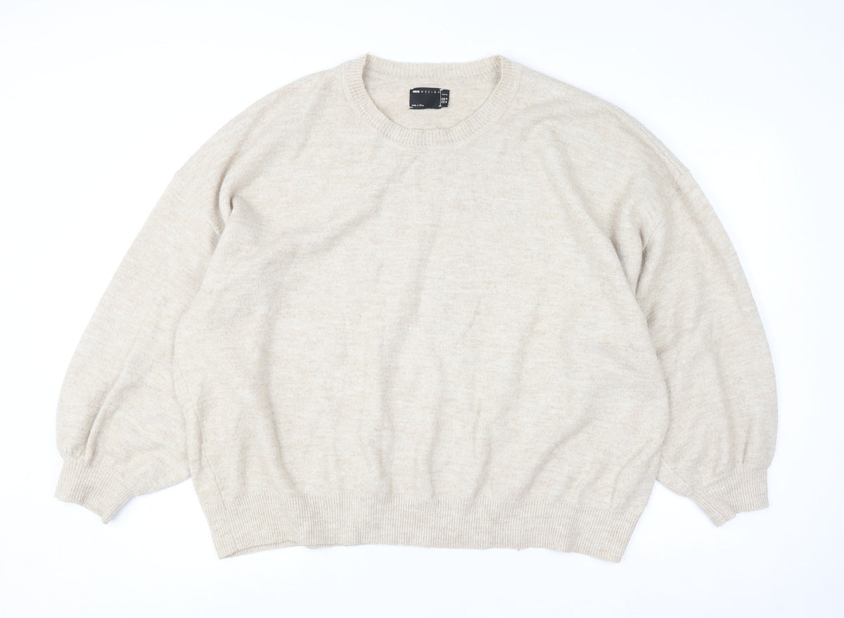 Womens UK Size 22 ASOS Design Beige Pullover Jumper