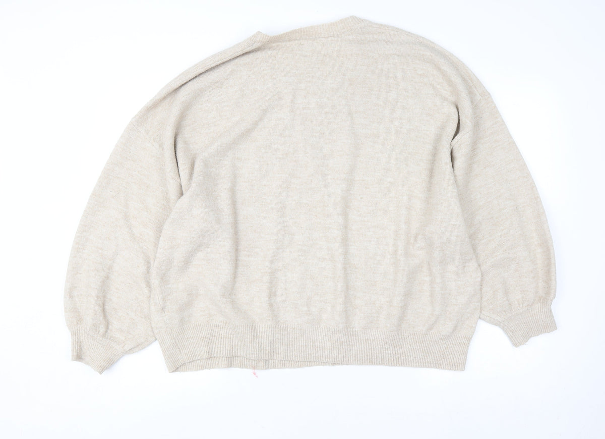 Womens UK Size 22 ASOS Design Beige Pullover Jumper