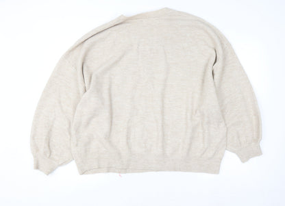Womens UK Size 22 ASOS Design Beige Pullover Jumper