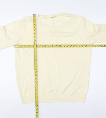 Marks and Spencer Women’s Ivory Acrylic Crew Neck Jumper UK 14