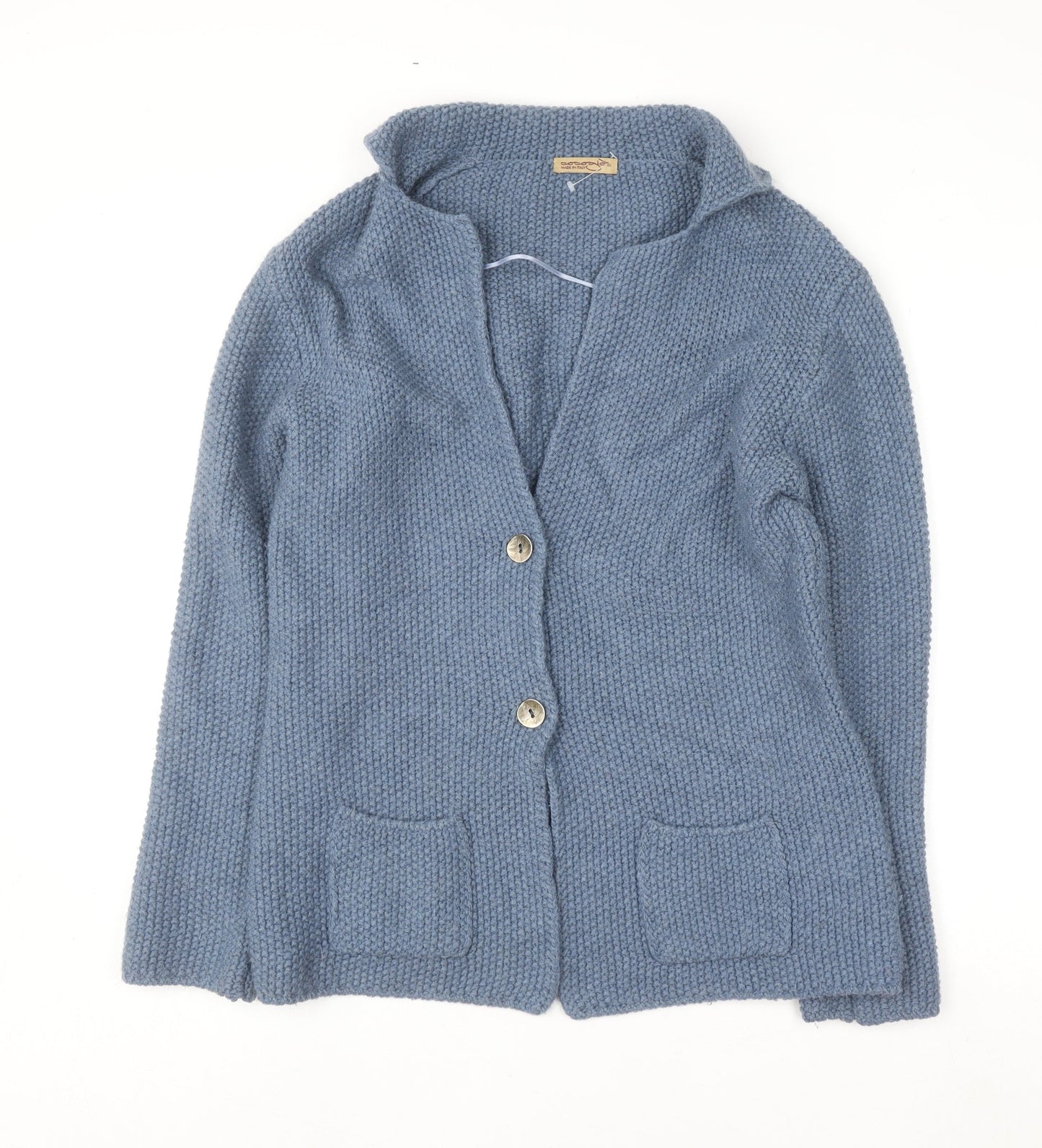 Womens UK Size 14 Cococi Blue Cardigan Jumper