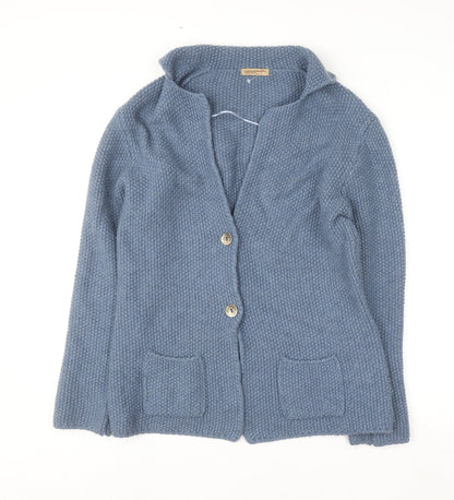 Womens UK Size 14 Cococi Blue Cardigan Jumper