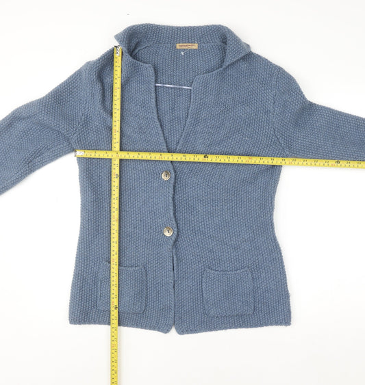 Womens UK Size 14 Cococi Blue Cardigan Jumper