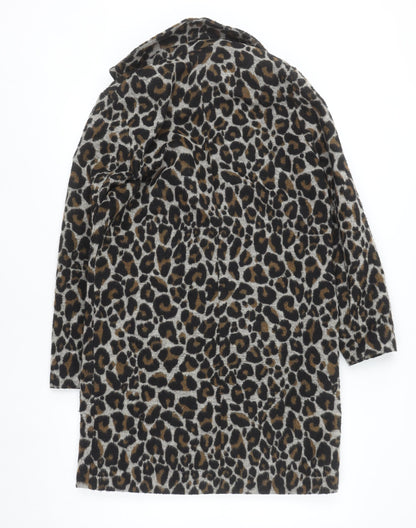 Womens UK Size 8 Topshop Brown Overcoat