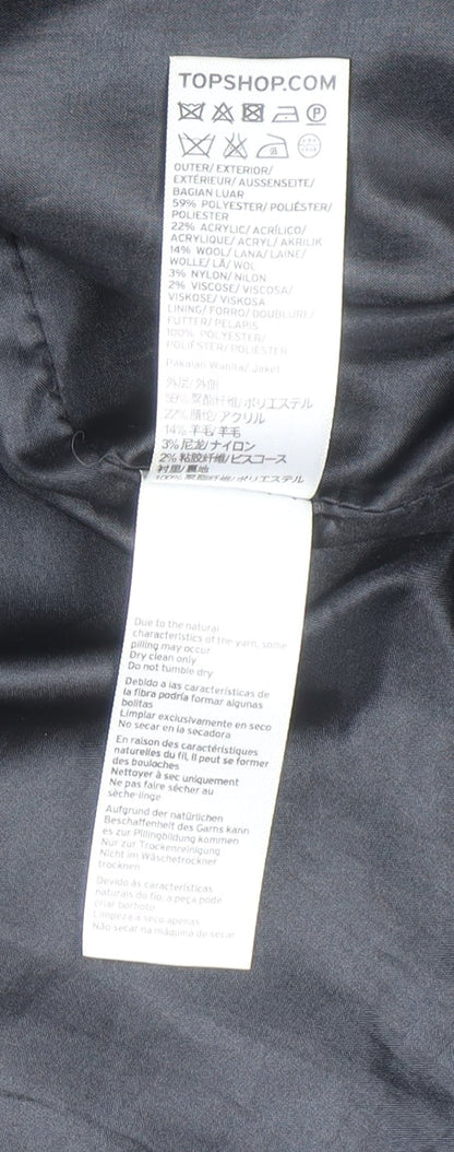 Womens UK Size 8 Topshop Brown Overcoat