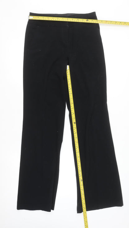 Womens UK Size 8 Marks and Spencer Regular Fit Dress Pants Black Trousers