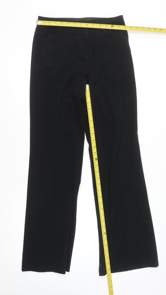 Womens UK Size 8 Marks and Spencer Regular Fit Dress Pants Black Trousers