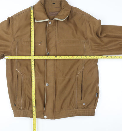 Mens UK Size S Saxon Brown Bomber Jacket