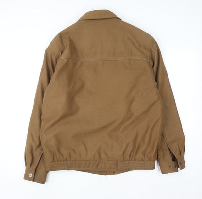 Mens UK Size S Saxon Brown Bomber Jacket