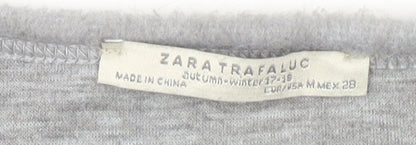 Womens UK Size M Zara Trafaluc Grey Pullover Jumper
