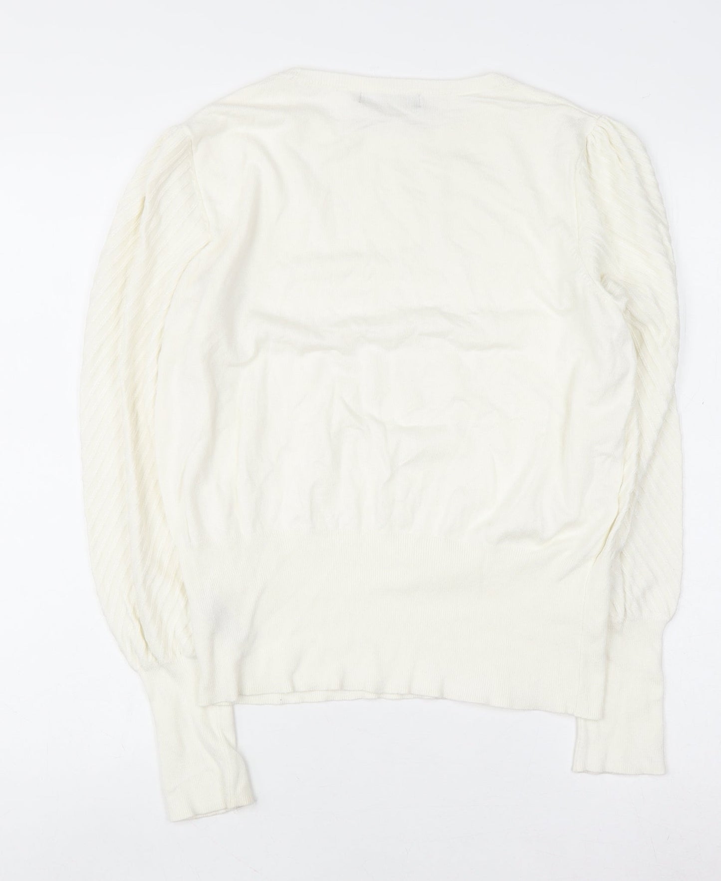 Womens UK Size 14 Marks and Spencer Ivory Pullover Jumper