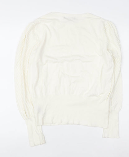 Womens UK Size 14 Marks and Spencer Ivory Pullover Jumper