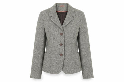 Berkertex Women Brown Tweed Blazer Jacket Size 12 Classic Formal