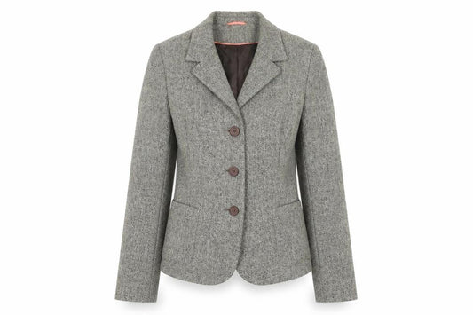 Berkertex Women Brown Tweed Blazer Jacket Size 12 Classic Formal