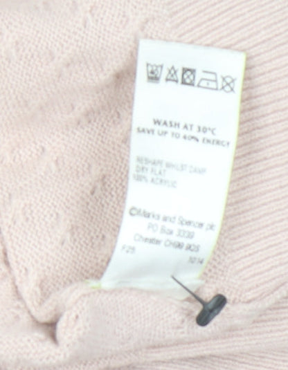 Womens UK Size 12 Marks and Spencer Pink Pullover Jumper