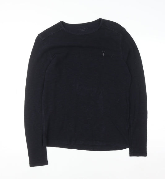 Mens UK Size XS AllSaints Black Pullover Jumper