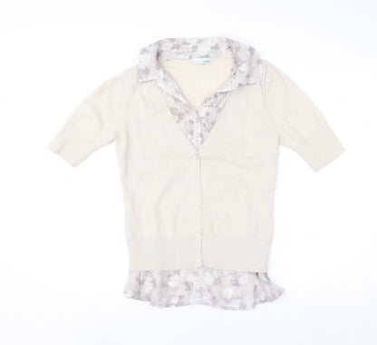 Womens UK Size 12 NEXT Beige Layered Blouse