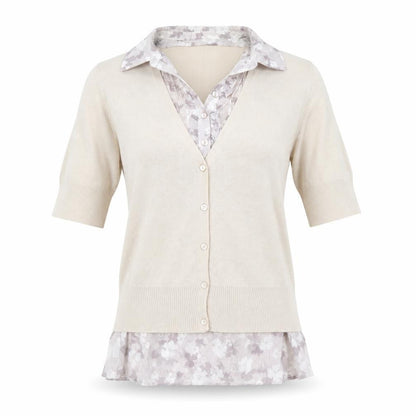 Womens UK Size 12 NEXT Beige Layered Blouse