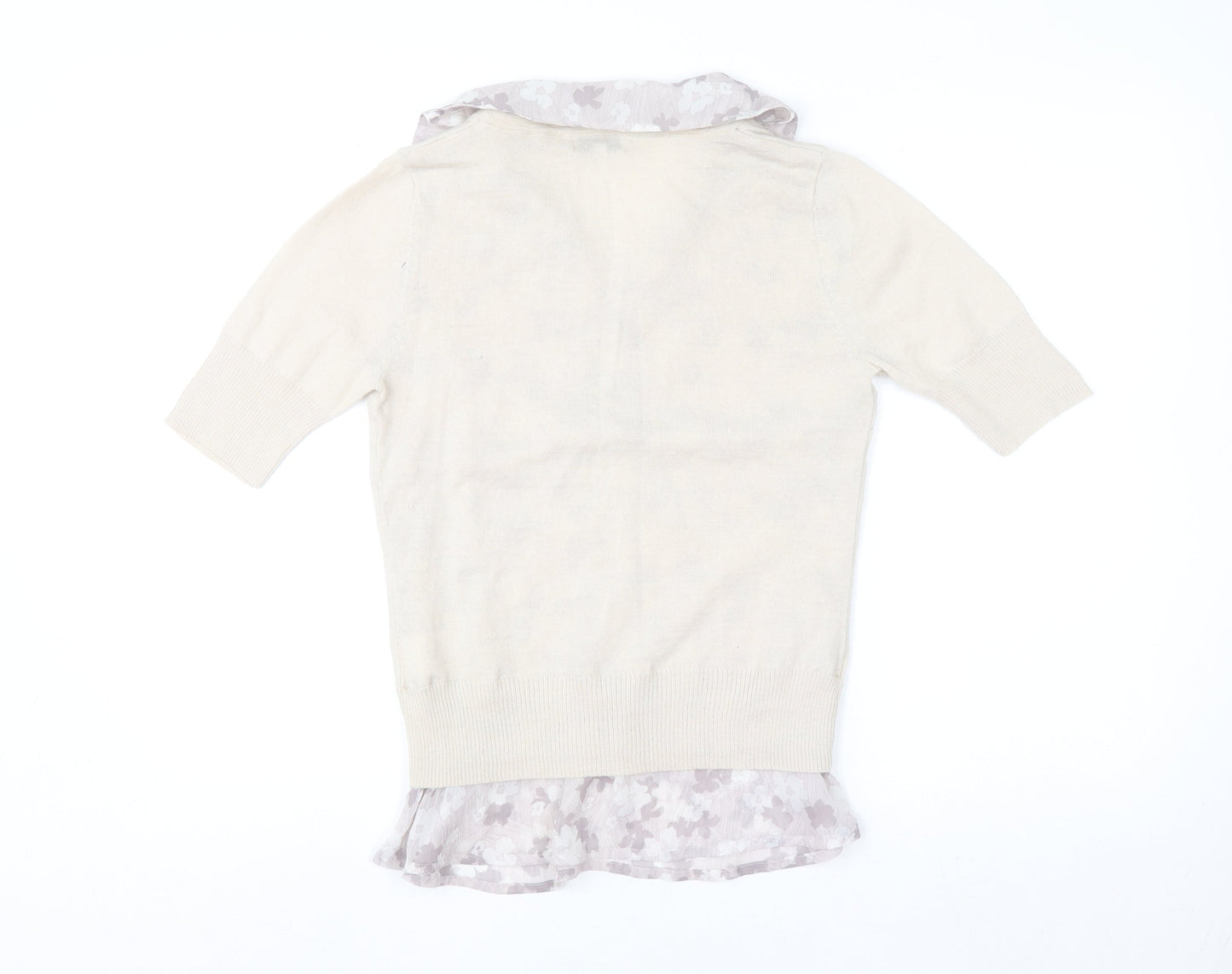 Womens UK Size 12 NEXT Beige Layered Blouse