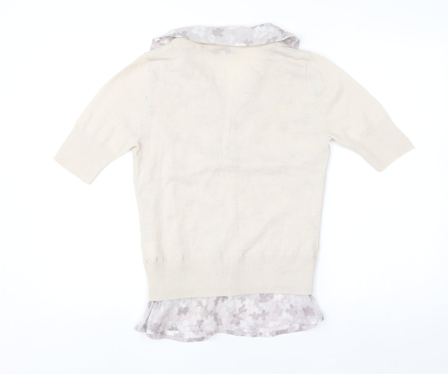 Womens UK Size 12 NEXT Beige Layered Blouse
