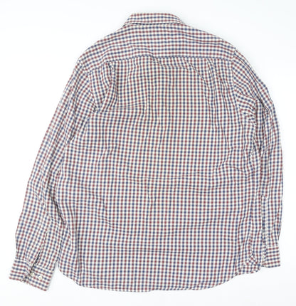 Viyella Men's Multicoloured Checked Cotton Button-Down Shirt Size L