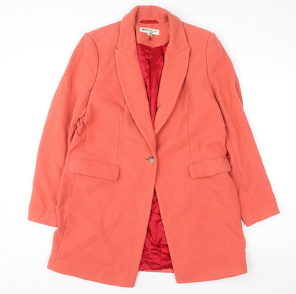 Womens UK Size M Reiss Orange Overcoat
