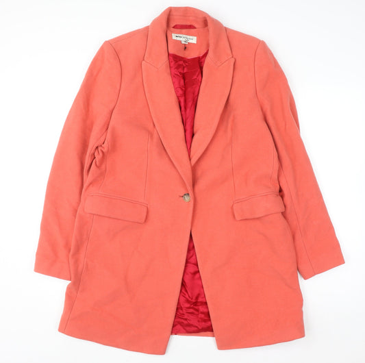 Womens UK Size M Reiss Orange Overcoat
