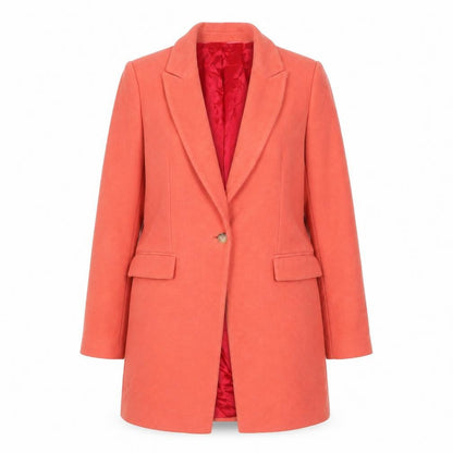 Womens UK Size M Reiss Orange Overcoat