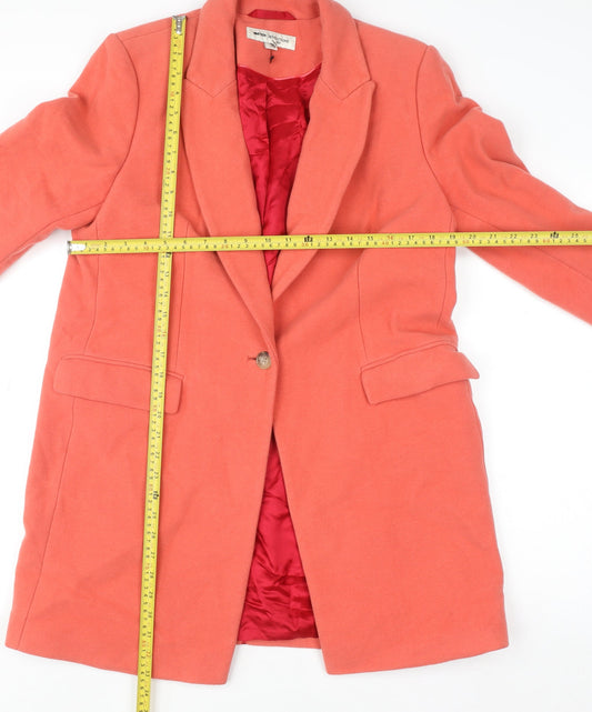 Womens UK Size M Reiss Orange Overcoat