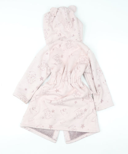 Marks and Spencer Girls Pink Peppa Pig Hooded Robe 2-3 Years Soft Fleece