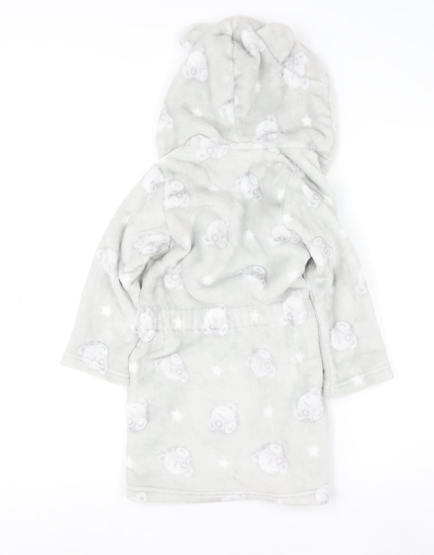 Marks and Spencer Girls Grey Me to You Hooded Fleece Robe 3-4 Years