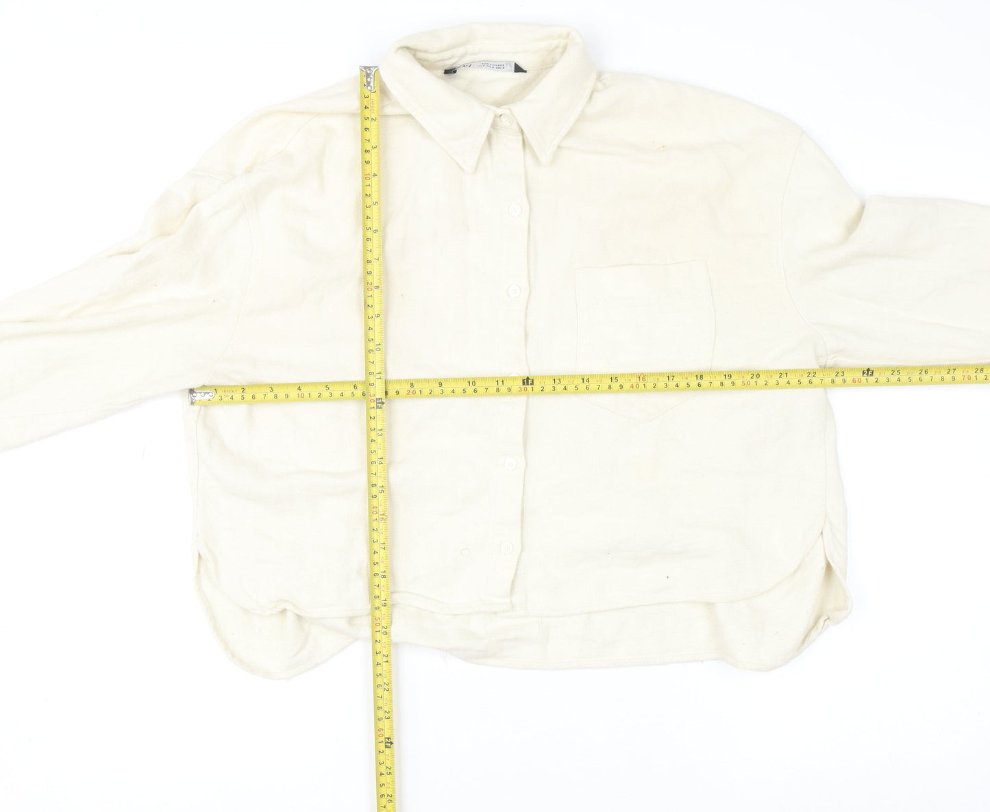 Womens UK Size M Zara Beige Cardigan Sweatshirt