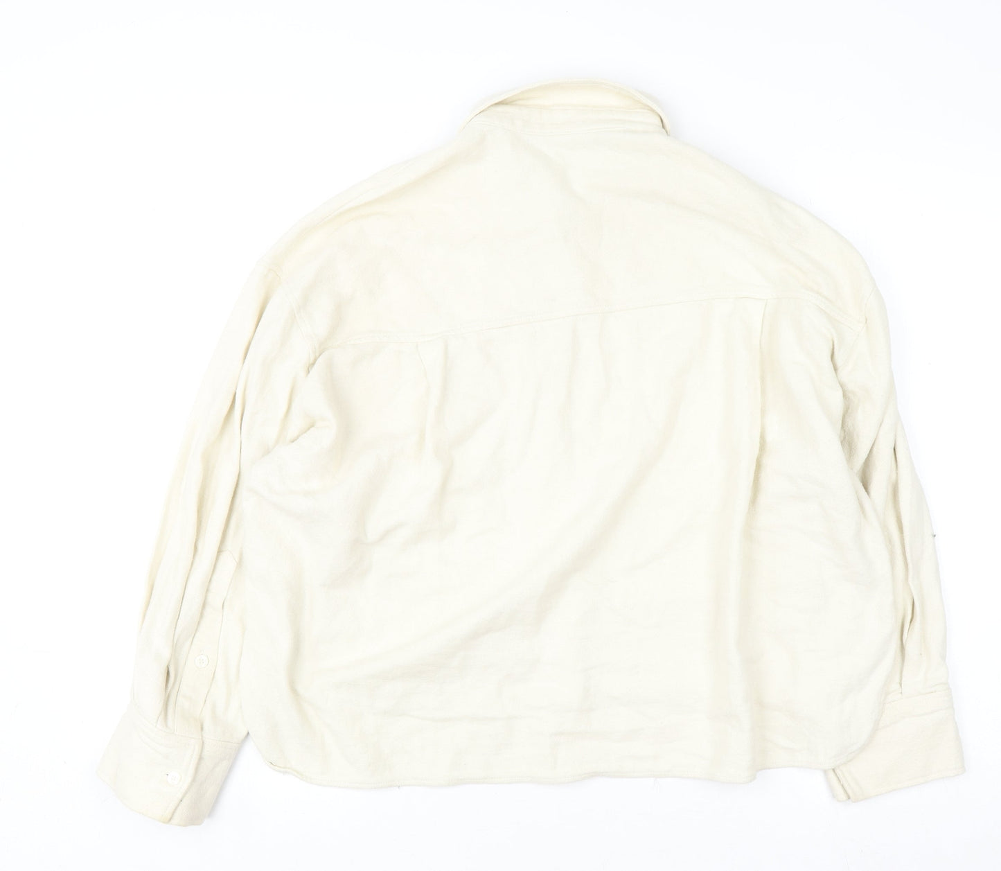 Womens UK Size M Zara Beige Cardigan Sweatshirt