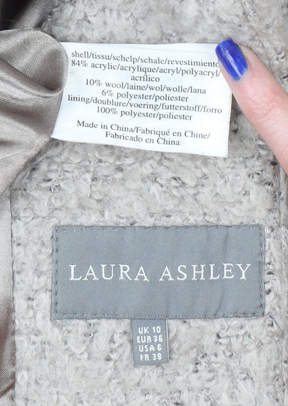 Womens UK Size 10 Laura Ashley Beige Overcoat