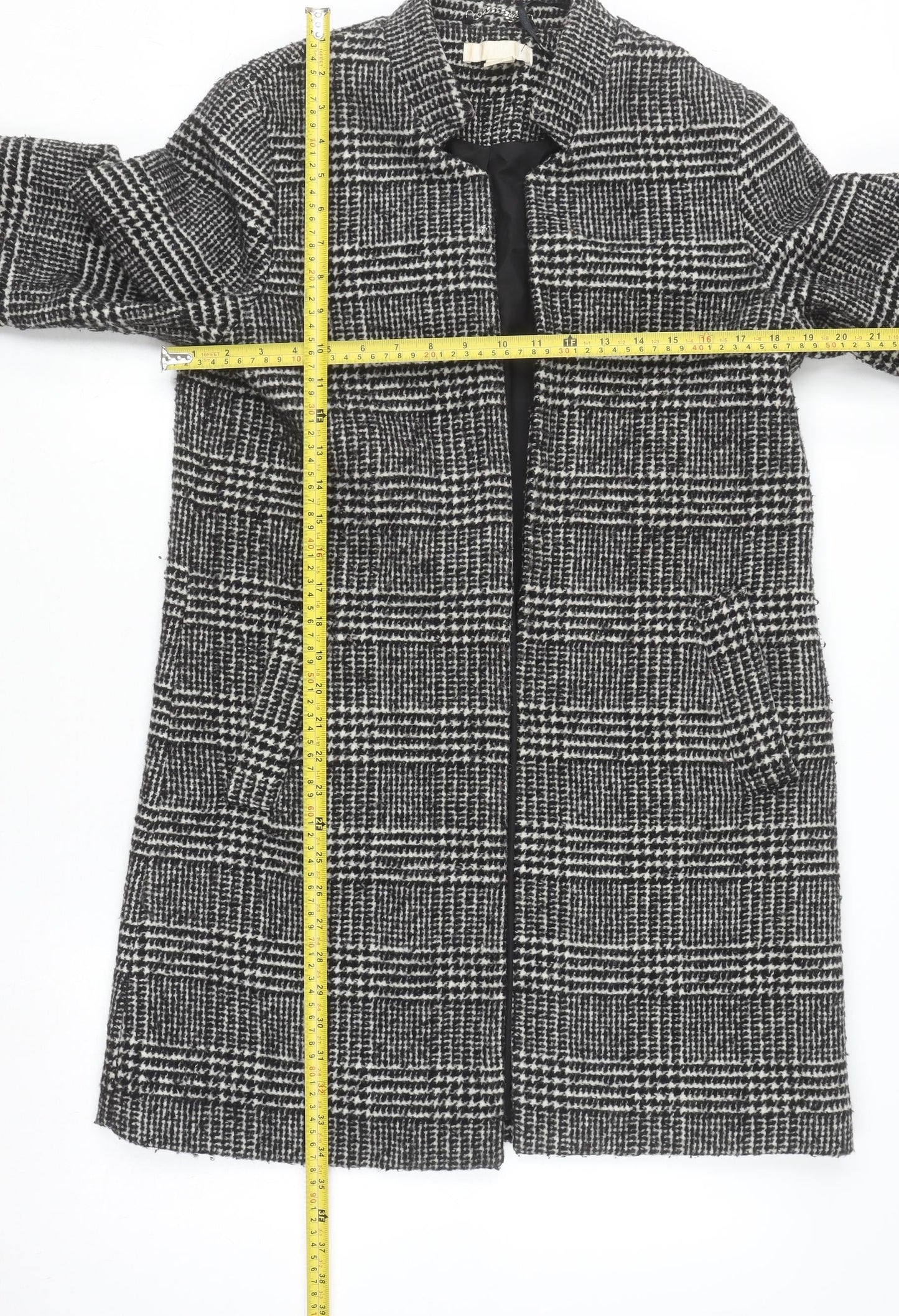 Womens UK Size 12 H&M Grey Overcoat