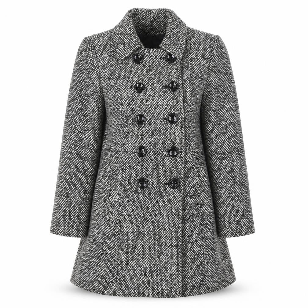 Womens UK Size 10 BHS Grey Pea Coat