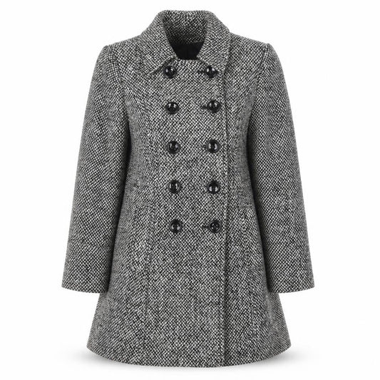 Womens UK Size 10 BHS Grey Pea Coat