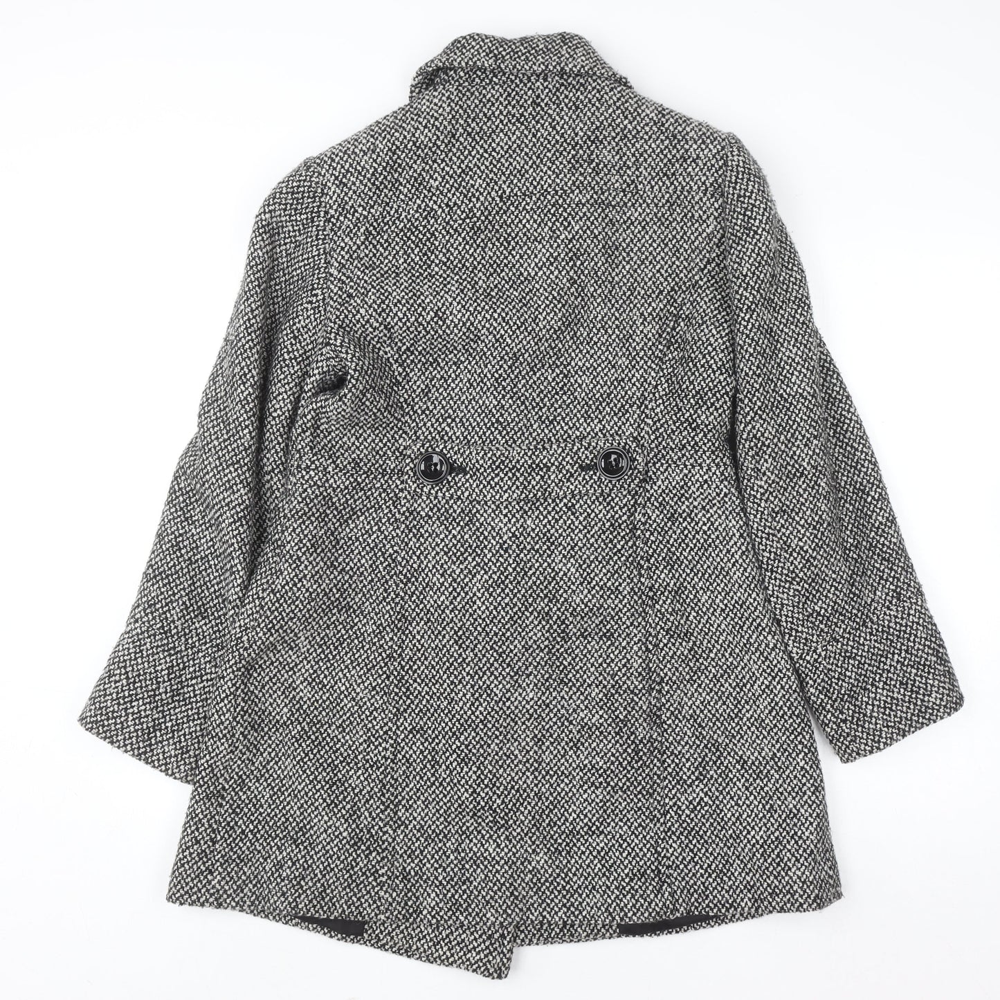 Womens UK Size 10 BHS Grey Pea Coat