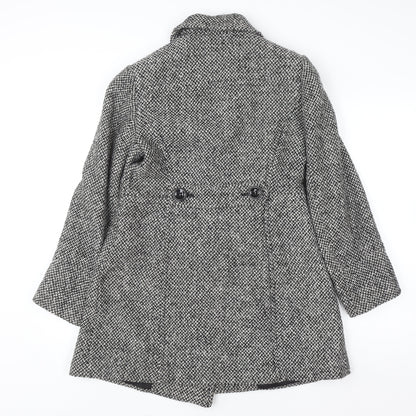 Womens UK Size 10 BHS Grey Pea Coat