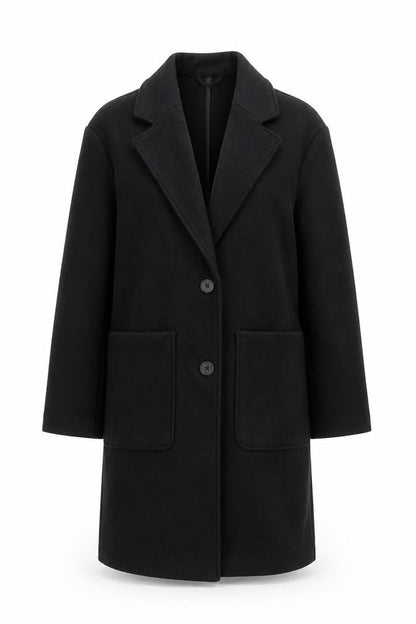 Womens UK Size S Pull&Bear Black Overcoat