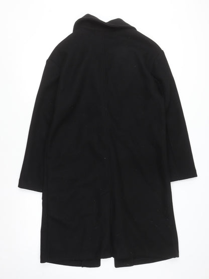 Womens UK Size S Pull&Bear Black Overcoat