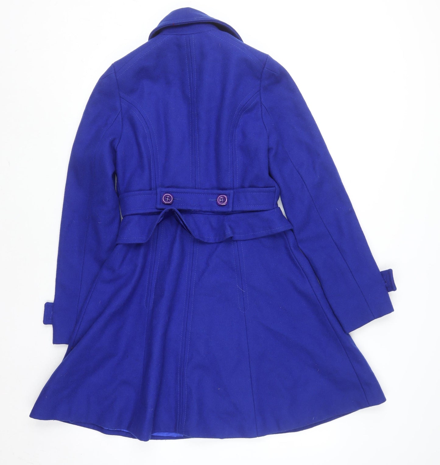 Womens UK Size 8 Topshop Blue Pea Coat