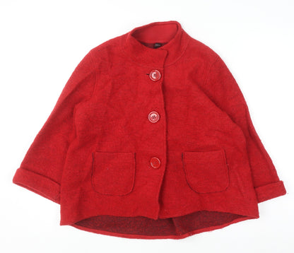Womens UK Size 14 NEXT Red Overcoat