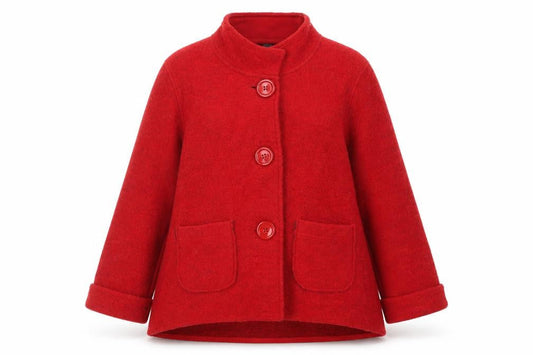 Womens UK Size 14 NEXT Red Overcoat