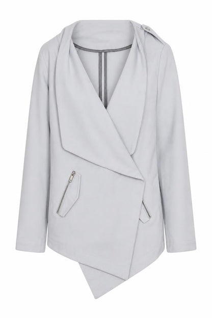 Dorothy Perkins Women's Grey Size 10 Open Front Zip Cardigan