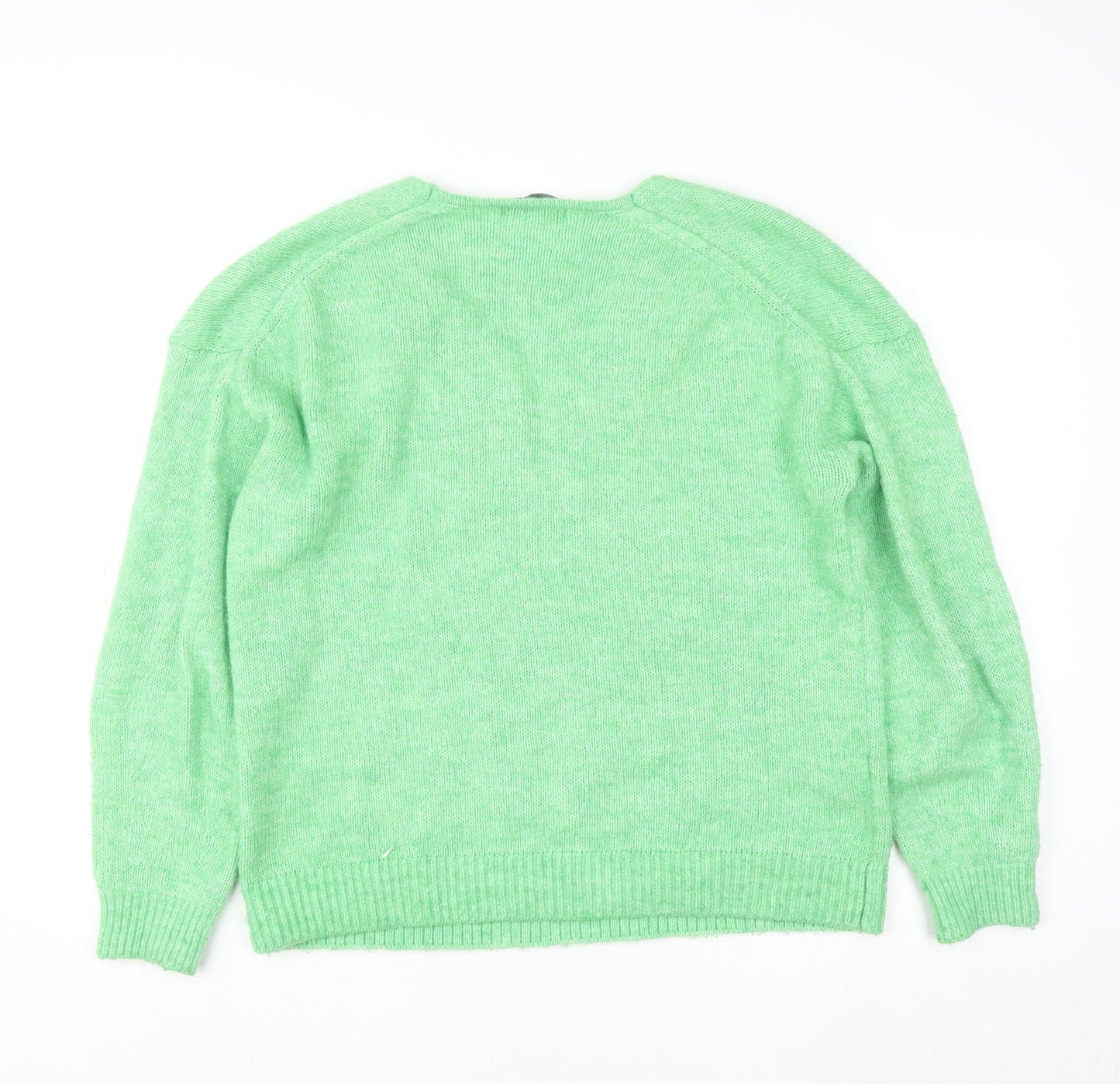 Womens UK Size S Mango Green Pullover Jumper
